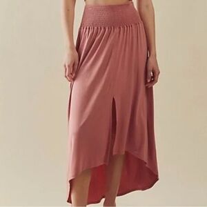 Free People Beach Morning Side High Low Skirt Size XL